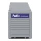 53′ Singamas Corrugated Side Container - Ready to Run -- FedEx MultiModal (gray, purple), HO, Walthers SceneMaster 8504