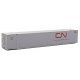 53′ Singamas Corrugated-Side Container - Ready to Run -- Canadian National (gray, red CN Int, HO, Walthers SceneMaster 8513
