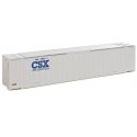 48′ Ribbed Side Container - Assembled -- CSX Intermodal (white, blue), HO, Walthers SceneMaster 8464