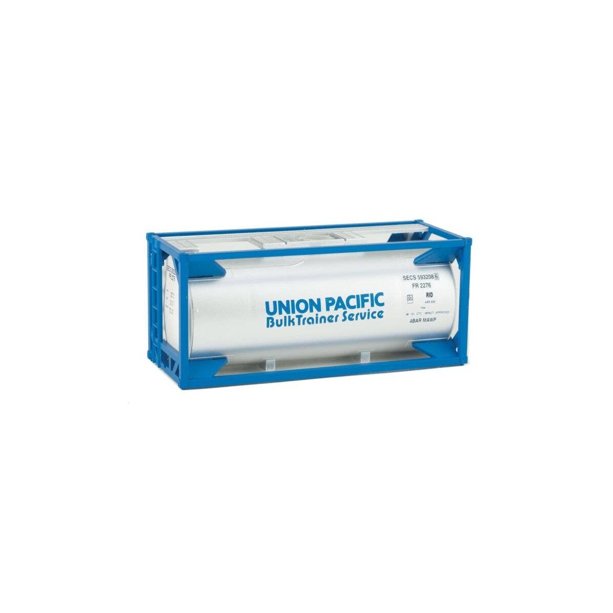 20′ Tank Container - Kit -- Union Pacific(R) (white, blue), HO, Walthers SceneMaster 8110