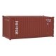 20′ Corrugated Container - Assembled -- Triton (brown, white), HO, Walthers SceneMaster 8053