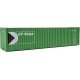 40′ Hi Cube Corrugated Container w/Flat Roof - Assembled -- CP Ships (green, white, black Mu, HO, Walthers SceneMaster 8206