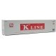 40′ Hi Cube Smooth Side Reefer Container - Assembled -- K-Line (grey, red, white), HO, Walthers SceneMaster 8351