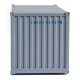 20′ Corrugated Container - Assembled -- China Ocean Shipping Company (gray, blue), HO, Walthers SceneMaster 8071