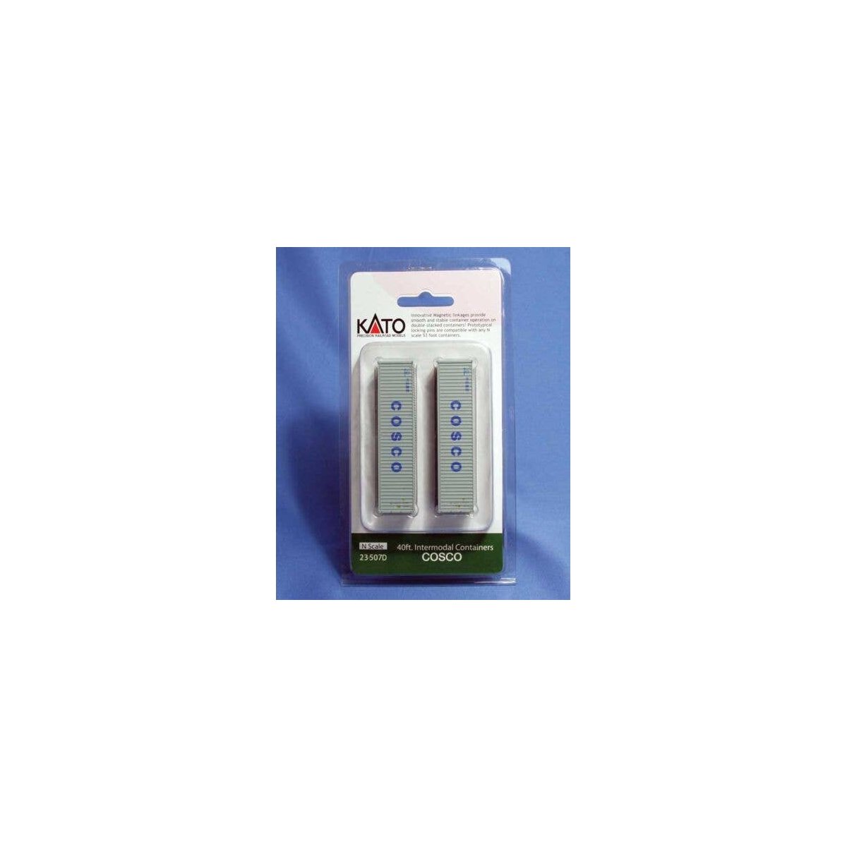40′ Corrugated Container 2-Pack -- China Ocean Shipping Co. COSCO (gray, blue), N, Kato USA Inc 23507D
