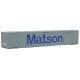 53′ Singamas Corrugated-Side Container - Ready to Run -- Matson (gray, blue), HO, Walthers SceneMaster 8516