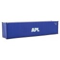 40′ Hi-Cube Corrugated-Side Container - Assembled -- American President Lines APL (blue, whi, HO, Walthers SceneMaster 8259