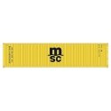 40′ Corrugated Container 2-Pack - Assembled -- Mediterranean Shipping MSC (yellow, black), N, Kato USA Inc 80055G