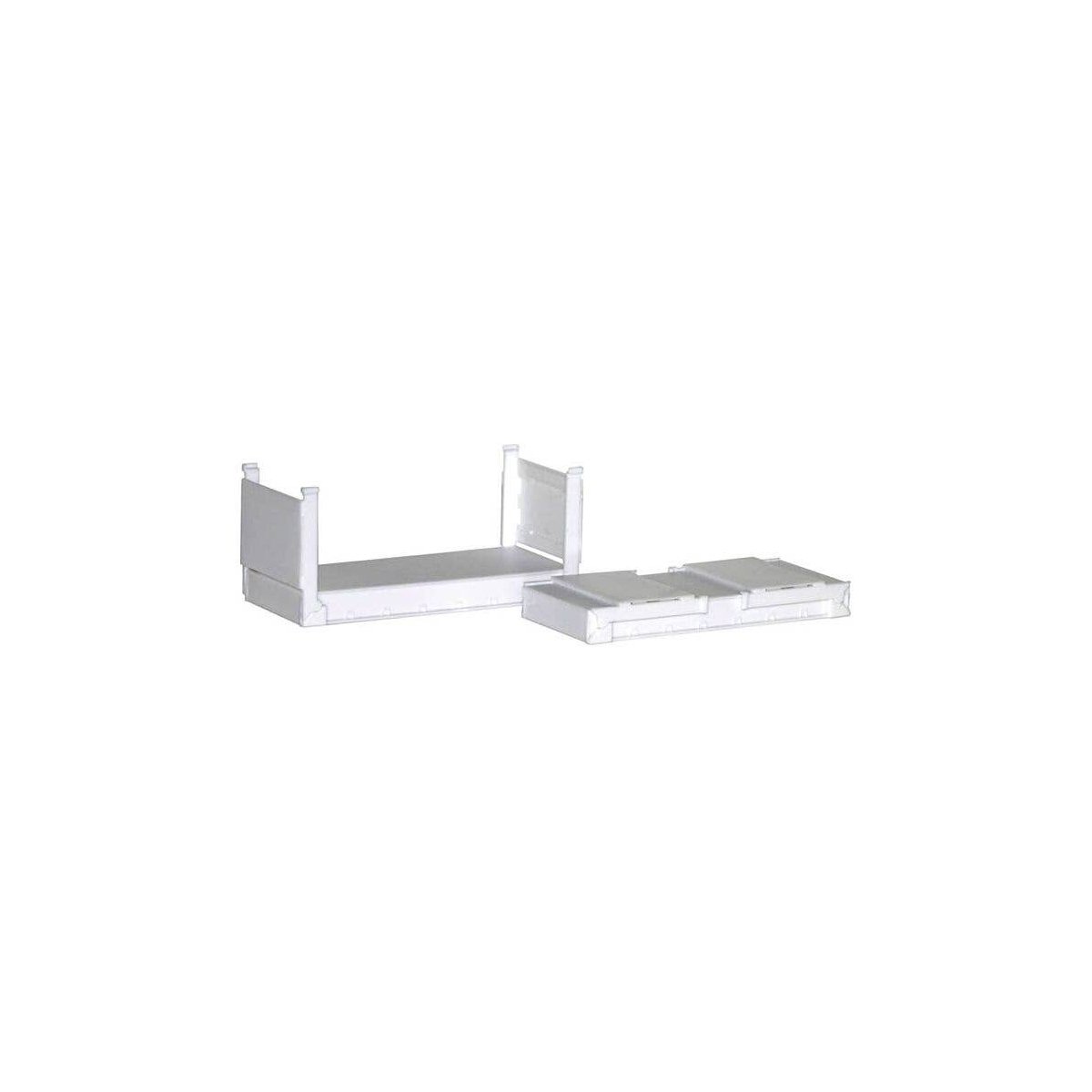 20′ Stackable Flat Container 2-Pack -- Undecorated, HO, Herpa Models 5460