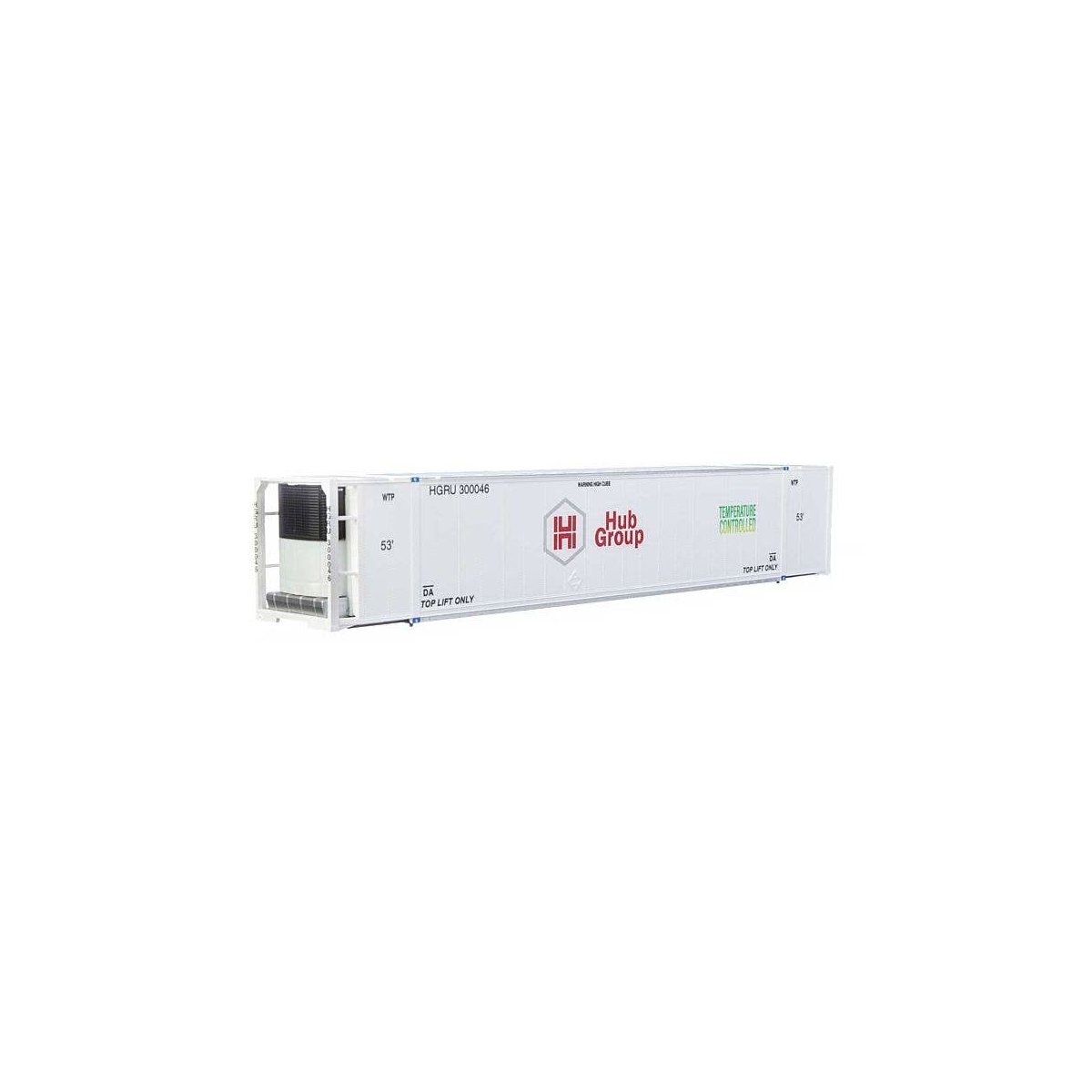 53′ Reefer Container - Ready to Run -- Hub Group, HO, Walthers SceneMaster 8705
