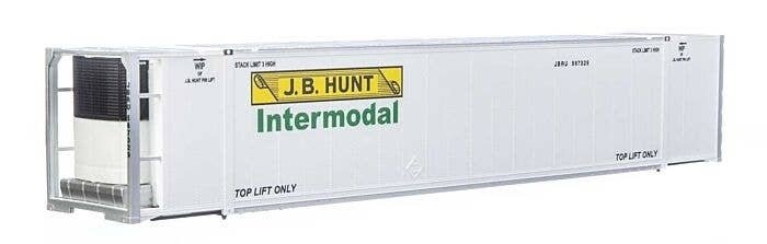 53′ Reefer Container - Ready to Run -- J.B. Hunt, HO, Walthers SceneMaster 8706