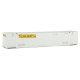 53′ Singamas Corrugated-Side Container - Assembled -- J.B. Hunt (white, yellow, black), HO, Walthers SceneMaster 8522