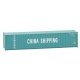 40′ Corrugated Container - Assembled -- China Shipping (green, white), HO, Faller Gmbh 182101