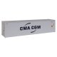 40′ Hi Cube Smooth Side Reefer Container - Assembled -- CMA-CGM, HO, Walthers SceneMaster 8357