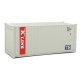 20′ Corrugated Container - Assembled -- K-Line (gray, red, white), HO, Walthers SceneMaster 8065