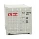 20′ Corrugated Container - Assembled -- K-Line (gray, red, white), HO, Walthers SceneMaster 8065