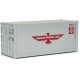 20′ Smooth-Side Container - Ready to Run -- American President Lines (gray, red, white Eagle, HO, Walthers SceneMaster 8651