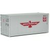 20′ Smooth-Side Container - Ready to Run -- American President Lines (gray, red, white Eagle, HO, Walthers SceneMaster 8651