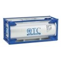 20′ Tank Container - Kit -- Santa Fe (white, blue), HO, Walthers SceneMaster 8107