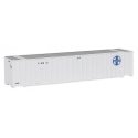 48′ Ribbed Side Container - Assembled -- Santa Fe (white, blue), N, Walthers SceneMaster 8842