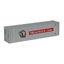 40′ Hi Cube Ribbed Side Container - Assembled -- Mitsui OSK, N, Walthers SceneMaster 8805