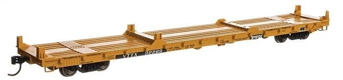 60′ Pullman-Standard Flatcar - Ready to Run -- TTX - VTTX 92289 (Container loading, yellow, blac, HO, WalthersMainline 5420