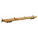 60′ Pullman-Standard Flatcar - Ready to Run -- Trailer-Train VTTX 97697 (Container loading yello, HO, WalthersMainline 5418