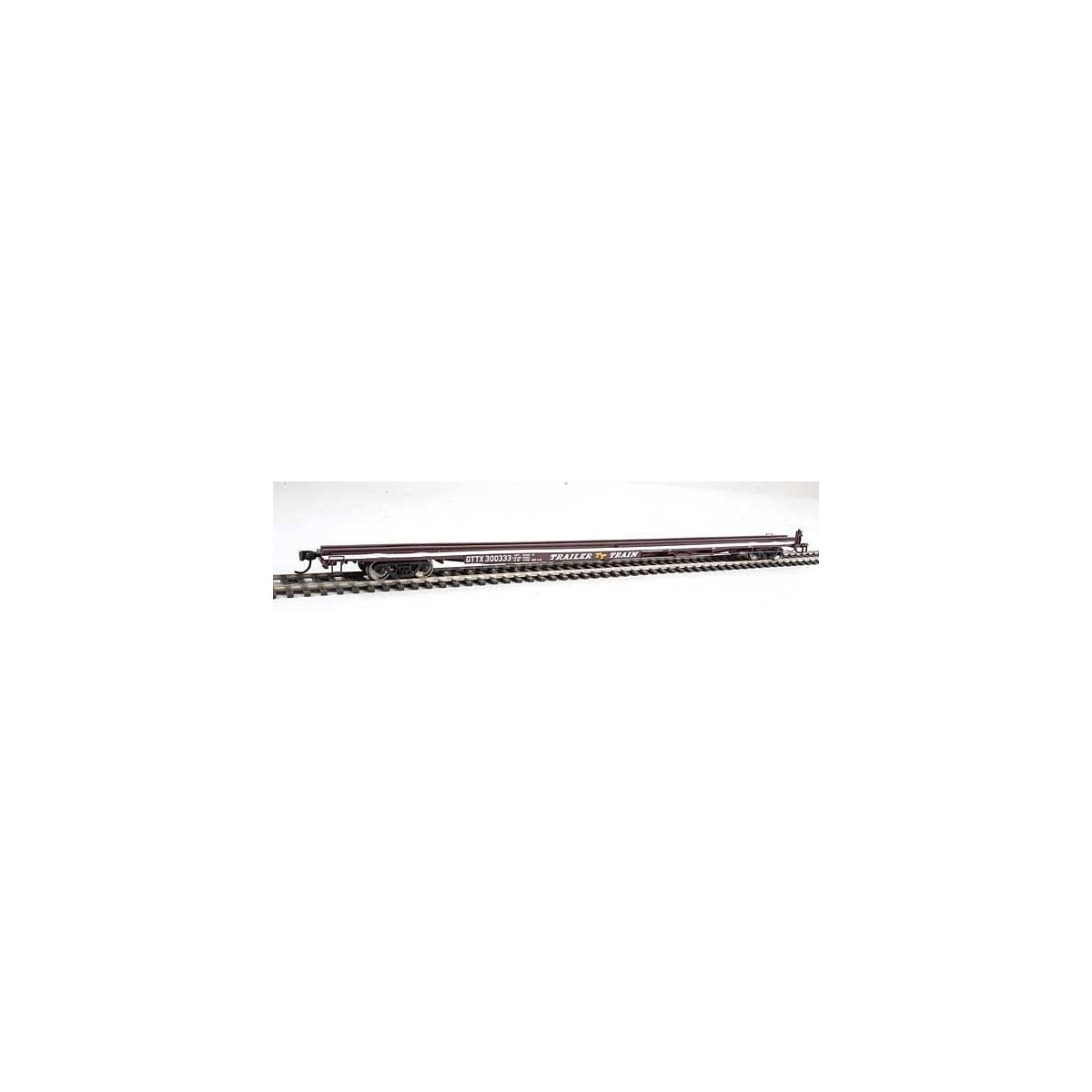 85′ General American G85 Flatcar - Ready to Run -- GTTX (Brown) 300333, HO, WalthersMainline 5516