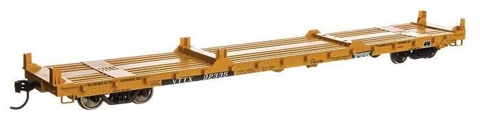 60′ Pullman-Standard Flatcar - Ready to Run -- TTX - VTTX 92335 (Container loading yellow, black, HO, WalthersMainline 5422