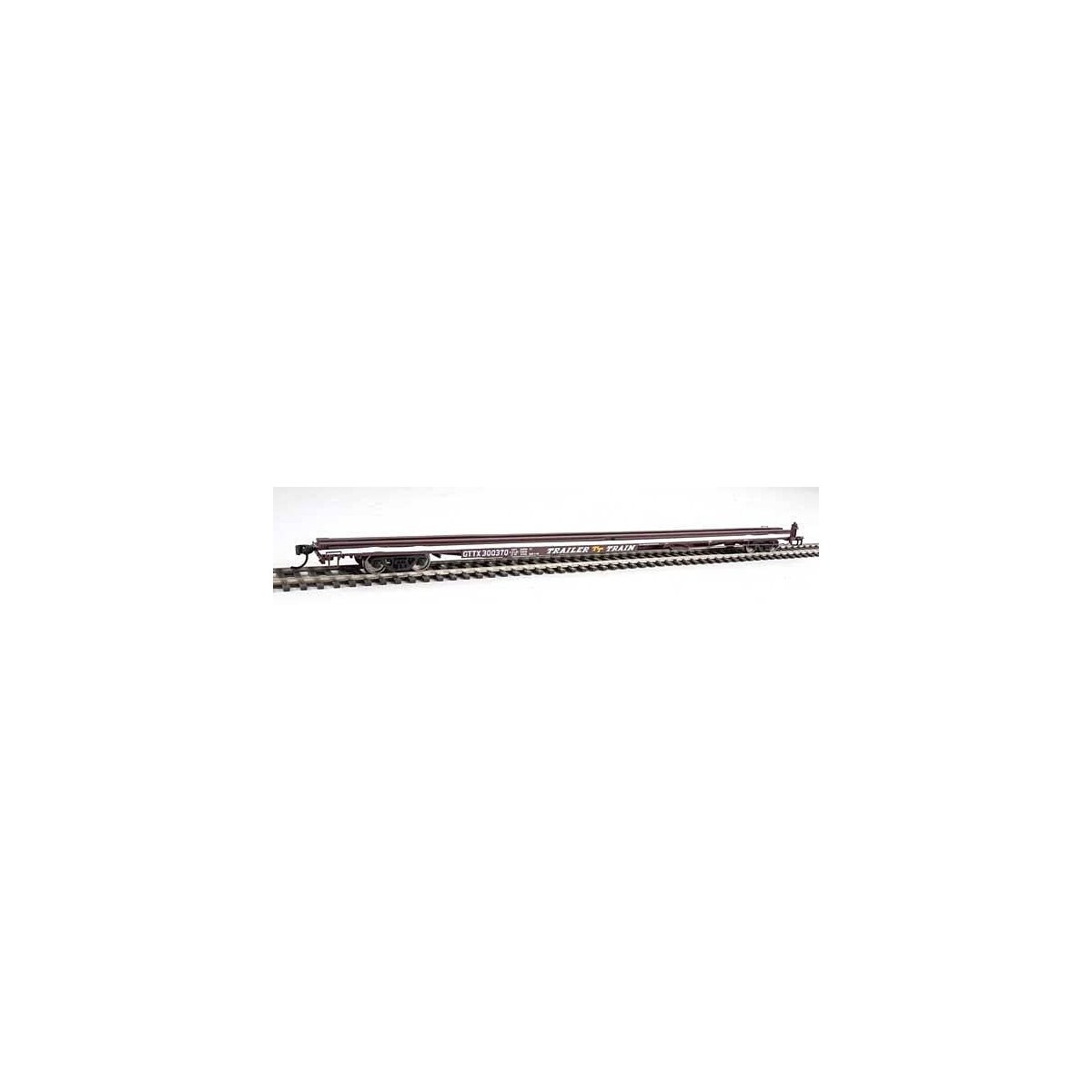 85′ General American G85 Flatcar - Ready to Run -- GTTX (Brown) 300370, HO, WalthersMainline 5517