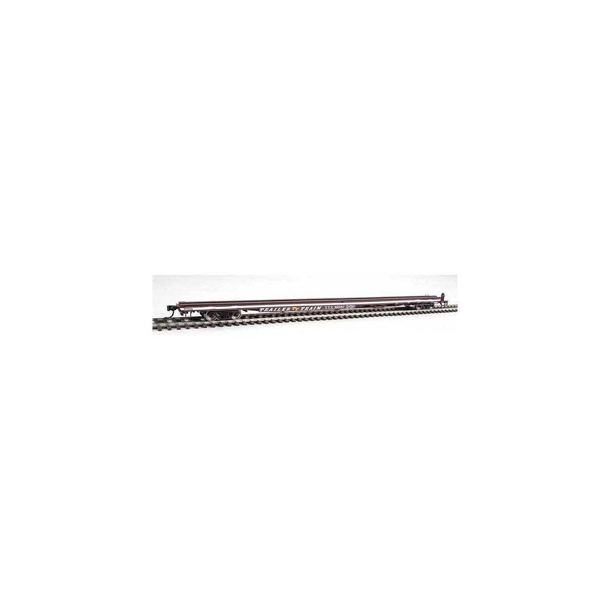 85′ General American G85 Flatcar - Ready to Run -- TTX (Brown) 300157, HO, WalthersMainline 5537