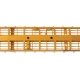 60′ Pullman-Standard Flatcar - Ready to Run -- TTX TTCX 92340 (Container pedestals yellow, black, HO, WalthersMainline 5414