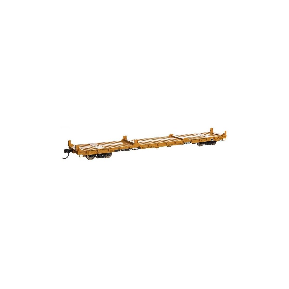 60′ Pullman-Standard Flatcar - Ready to Run -- TTX TTCX 92310 (Container pedestals yellow, black, HO, WalthersMainline 5412