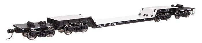 81′ 8-Axle Depressed Center Flatcar - Ready to Run -- Pittsburgh & Lake Erie 978, HO, WalthersMainline 50241