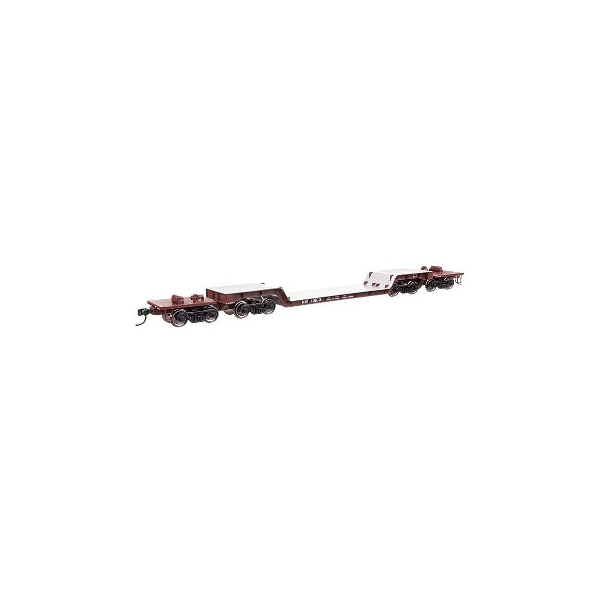 81′ 8-Axle Depressed Center Flatcar - Ready to Run -- Norfolk & Western 70100, HO, WalthersMainline 50231