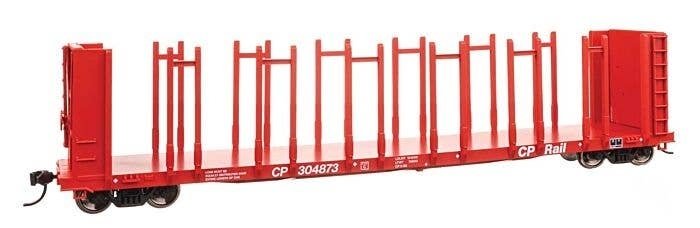 63′ Pulpwood Flatcar - Ready to Run -- Canadian Pacific 304873, HO, WalthersMainline 50806