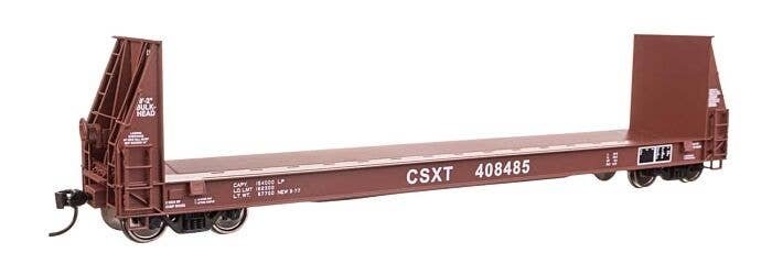 50′ Sieco Pulpwood Flatcar - Ready to Run -- CSX 408485, HO, WalthersProto 104519