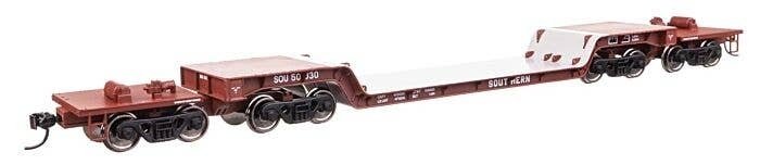 81′ 8-Axle Depressed Center Flatcar - Ready to Run -- Southern 50030, HO, WalthersMainline 50235