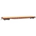 50-Ton AAR Flatcar - Ready to Run -- Union Pacific 57059 (1941 Scheme, red oxide, Streamli, HO, Kadee Quality Products 9506