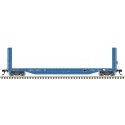 51`6` Bulkhead Flatcar - Ready to Run - Master(R) -- Montana Rail Link 61020 (blue, , HO, Atlas Model Railroad Co. 20007110