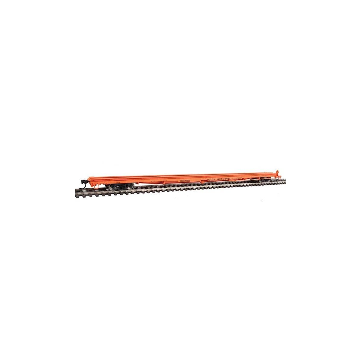 85′ General American G85 Flatcar - Ready to Run -- Pacific Fruit Express 835299, HO, WalthersMainline 5526