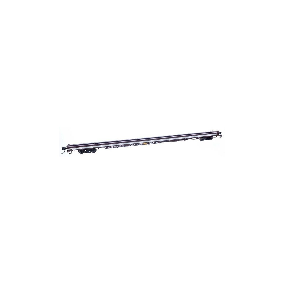 85′ General American G85 Flatcar - Ready to Run -- GTTX (Brown) 300330, HO, WalthersMainline 5551