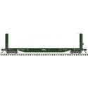 51`6` Bulkhead Flatcar - Ready to Run - Master(R) -- BC Rail 19007 (green, white), HO, Atlas Model Railroad Co. 20007091