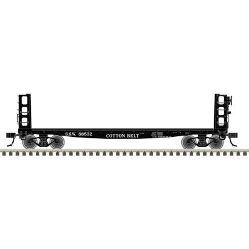 42′ Pulpwood Flatcar with Load - Ready to Run -- Cotton Belt SSW 88543 (black), N, Atlas Model Railroad Co. 50006959