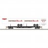 50` Piggyback Flatcar w/Two 24` Trailers - Ready to Run -- Central Railroad of New Jersey 301 (Hoffma, N, Trainman 50006507