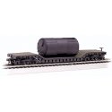 Depressed-Center Flatcar - Ready to Run - Silver Series(R) -- With Boiler Load (black, Unlett, N, Bachmann Industries 71395