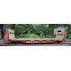 Bulkhead Flatcar - 3-D Resin & Laser-Cut Wood Kit -- Louisville & Nashville 22595 (brown, white), HO, State Tool & Die 724
