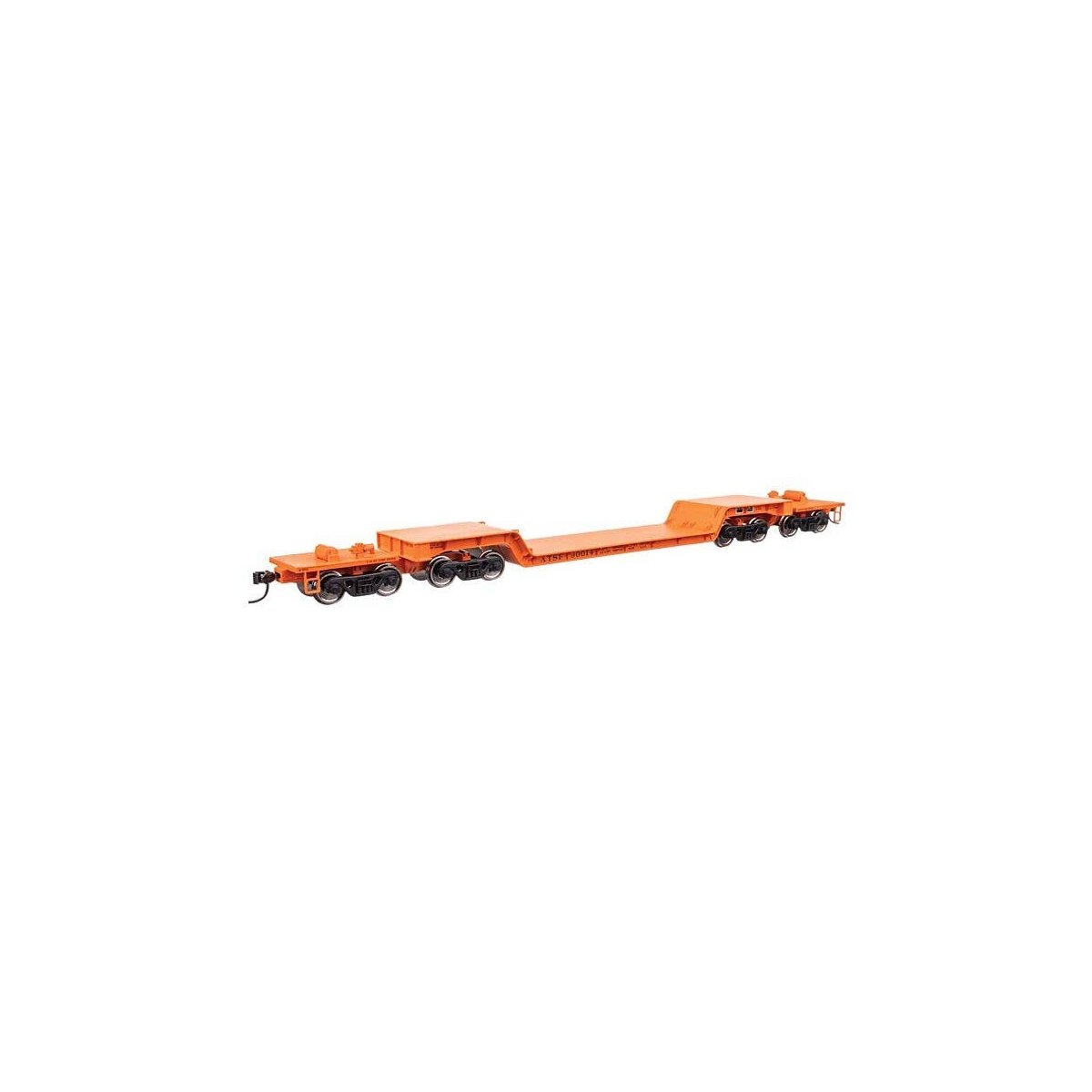 81′ 8-Axle Depressed Center Flatcar - Ready to Run -- Santa Fe 90014, HO, WalthersMainline 50227
