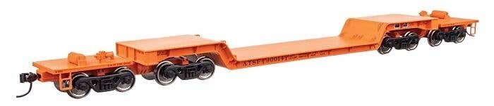 81′ 8-Axle Depressed Center Flatcar - Ready to Run -- Santa Fe 90014, HO, WalthersMainline 50227