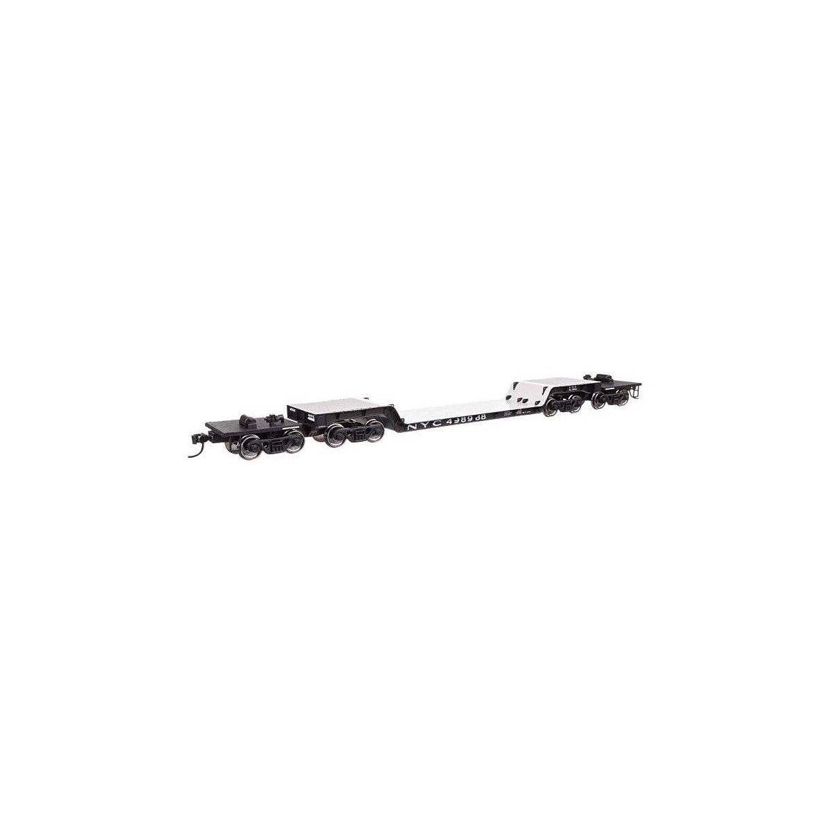 81′ 8-Axle Depressed Center Flatcar - Ready to Run -- New York Central 498988, HO, WalthersMainline 50229